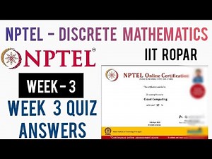 NPTEL: Discrete Mathematics Assignment 3 Answers |Discrete Mathematics Week 3 Quiz Answers 2020@IITR