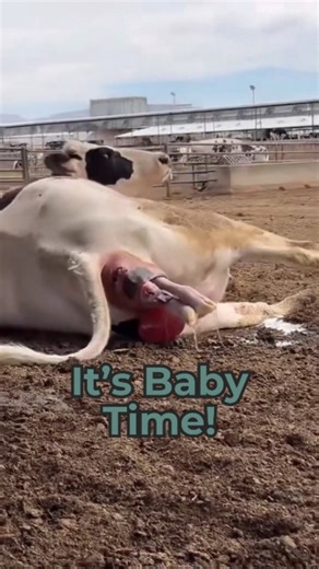 Dairy Vet Dr. Michelle on Instagram: "Let’s watch a heifer give birth! Disclaimer: This video is trimmed and sped up a bit so it’s not happening in real time. Calving can take a while, but it’s always amazing to see new life enter the world. #dairy #cow #vet #obgyn #maternity #laboranddelivery #birth #calf #dairydoc #dairykind"