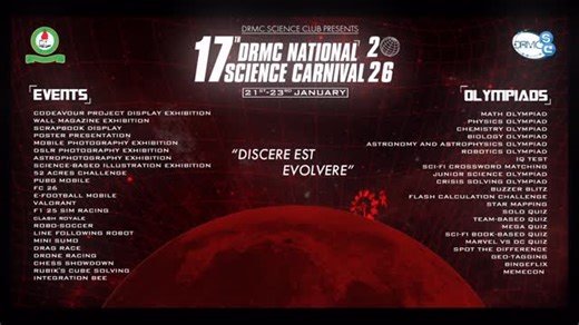 DRMC Science Club | DRMC Science Club is arranging the 17th edition of their prestigious science carnival. Buckle up for an insane event because science has... | Instagram