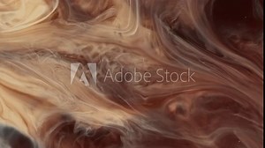 Video of fluid art painting, featuring an abstract acrylic texture with a flowing effect. Mocha mousse color of the year 2025.