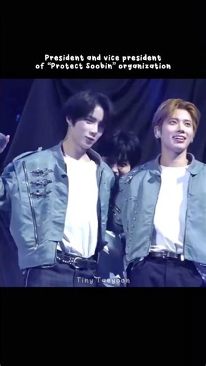 Taegyu being Soobin’s bodyguards even on stage 👮‍♂️ #taegyu #taehyun #beomgyu #soobin #txt #taebin