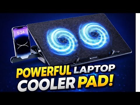 Laptop Cooler Pad Unboxing 🔥 Dual 125mm Fan Cooling & First Impressions