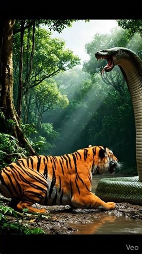 बाघ बनाम एनाकोंडा : Tiger vs Anaconda Fight TigerVsAnaconda#WildlifeBattle#JungleFight#ApexPredators