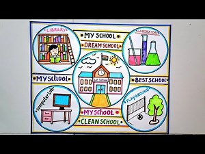 my dream school Drawing Competition//mo Swapnara bidyalaya Poster Drawing Idea//sisu suravi Drawing