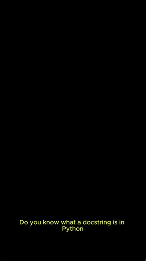 @abitechnotes on Instagram: "Docstrings aren’t just comments… They’re built-in documentation that Python can actually read. Write cleaner code. Make your functions self-explanatory. Code like a pro. Start using docstrings today! #pythonprogramming #learnpython #codinglife #programmermindset #techreels"