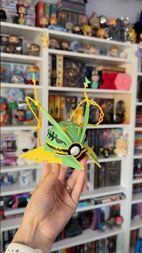 Putting together a 3D Printed Mega Rayquaza Pokeball 🧡💛💚 #pokemon #3dprinting