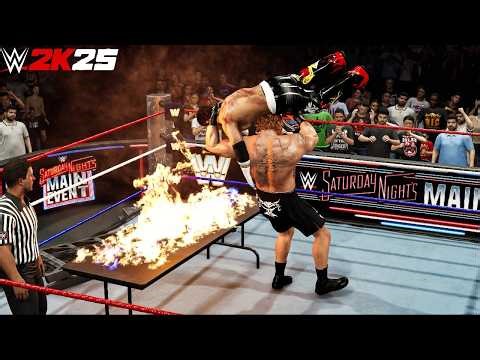 WWE 2k25 - Brock Lesnar vs Tajiri: Extreme Rules Match at Saturday Night Main Event