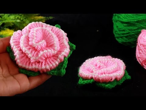 Crochet Rose Tutorial 🌹 | Easy & Beautiful Rose for Beginners | Scrap Yarn Project