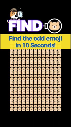 Only 3% can find the SMILING Teddy Bear! 🧸😊 | Extreme Eye Test #Shorts