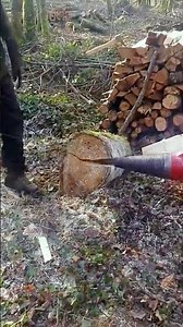 Log Splitting with a Conical Screw Wedge | Instantly Splits a Log
