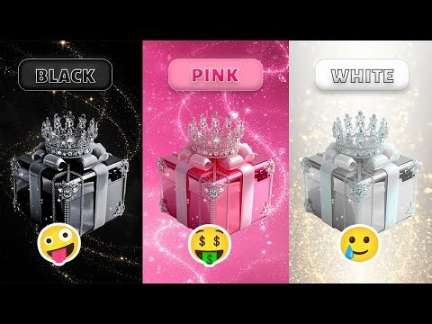 Choose Your Gift | Black, Pink & White Mystery Boxes ✨ Surprise Challenge