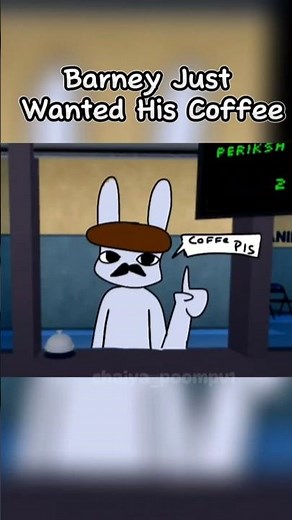 Barney’s Coffee Break Got RUINED☕#tired#barney#animalhospital#memes#funfacts#rotoscope#why#roblox#gg