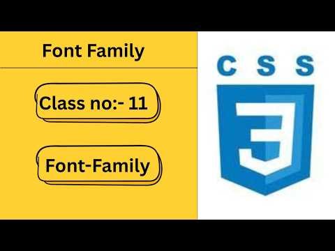 Junior Coder| CSS font family | class no:- 11