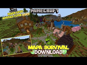 Esse É o MELHOR MAPA SURVIVAL para Minecraft Bedrock! (Leve, Incrível e com DOWNLOAD)