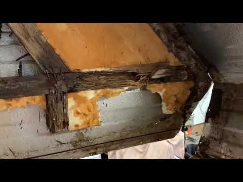 Truck camper leaking roof rebuild fix