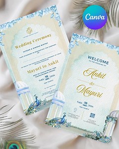 Indian Hindu Wedding Invitation Template Bundle,digital & Personalised, Editable, Nikkah,punjabi,wedding,pithi,reception and Mehndi Invites - Etsy