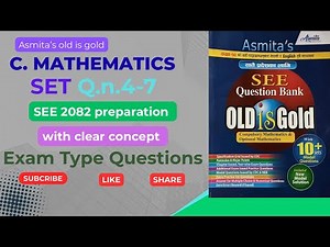 Class 10 Compulsory Math – SET Chapter | SEE 2082 | Asmita Publication question bank soln | Part 4