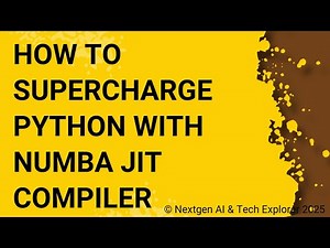 How to Supercharge Python with Numba JIT Compiler