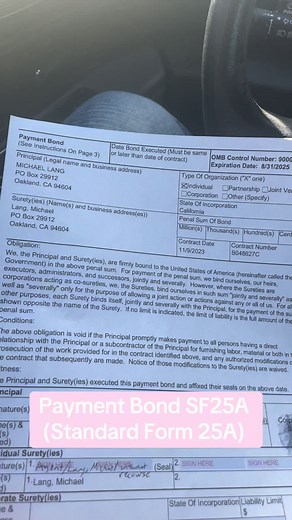 This is a payment bond you can use to pay for your property in full to remove liens off the property it is to be filed as registered restricted mail with the post office to the U.S treasury it is a negotiable instrument you can find this on gsa.gov and you’re able to setup your treasury direct account at treasurydirect.gov and as far as to see how much the bond is worth https://treasurydirect.gov/BC/SBCPrice you have to have the stock number of the vehicle to see how much its worth! #suretybond 