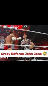 John Cena is crazy 🤣 referee 🫣😂 WWE 💪 wrestling match 👑🔥🔥 #SmackDown #countermove #wwefans #crazymoment #canada #fight #wrestling #usa #uraryan #thankyou | Ur Aryan