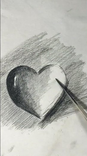 How to Draw 3D Heart Sketch – Hyper Realistic Love Art #sketchart