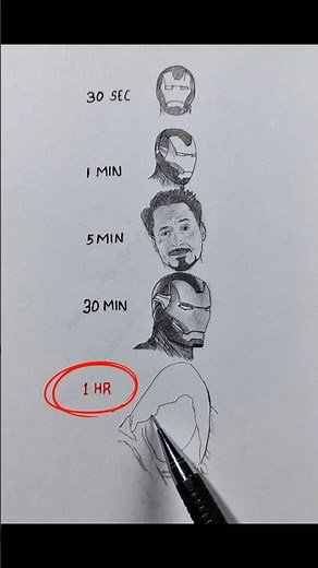 Create AMAZING Iron Man Pencil Drawing From Scratch! #ironman #pencildrawing #drawingtutorial #art