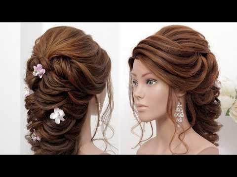 Beautiful Twisted Hairstyle For Wedding | Elegant Long Hair Tutorial