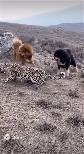 Three Tibetan Mastiffs vs Leopard – Wild Fight Caught on Camera