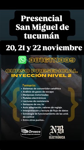 46 reactions | Curso intensivo de inyección electrónica nivel 2 Ideal para reforzar conocimientos Estrategia de funcionamiento 3 dias lleno de información IMPERDIBLE #sanmigueltucuman #inyeccionelectrónica #tallermecanicos | NB Electronica | Facebook