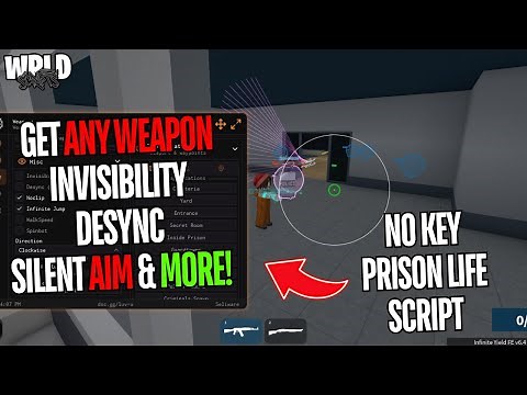 [⛓️‍👮‍♂️ NO KEY] Prison Life Script – INSTANT GET ANY WEAPON | INVISIBILITY | DESYNC | SILENT AIM