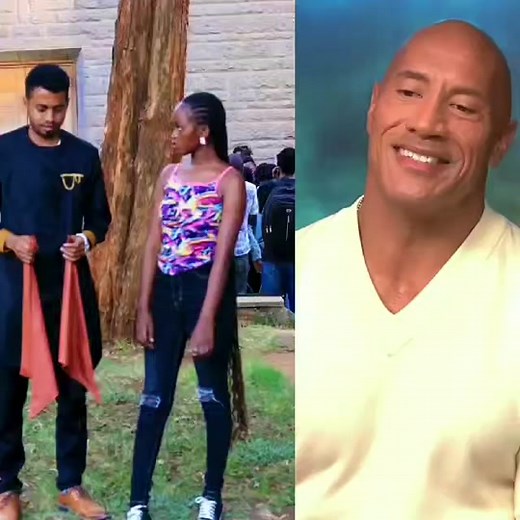 Funny Outdoor Interaction Between a Man and Woman