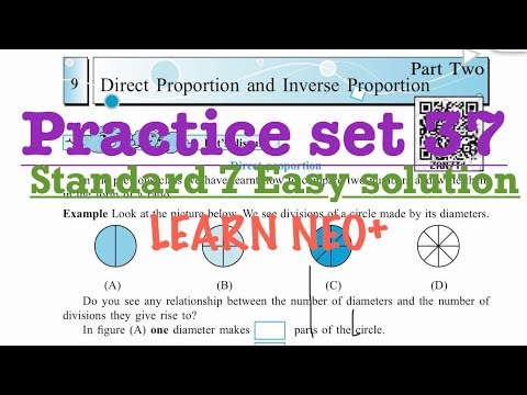 Practice set 37~Direct and inverse proportion~std 7 MATHS~PART 1