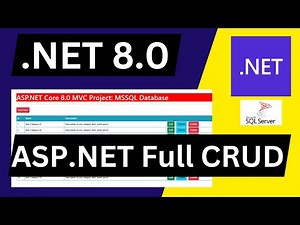 Dotnet 8.0 | ASP.NET Core MVC Full CRUD Operation Using Entity Framework Code First | MSSQL
