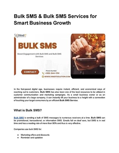 Bulk SMS & Bulk SMS Services for Smart Business Growth