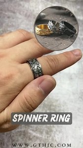 Rotate the ring to relieve anxiety! Spinner rings are a healthy, less obvious way to move your hands when you feel that you need to be fidgeting. | Gthic