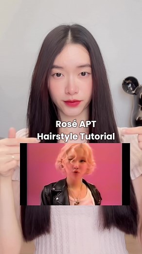 Rosé APT hairstyle tutorial #hongbeauty #APT #rose #hairstyle #hairtutorial #hairtok