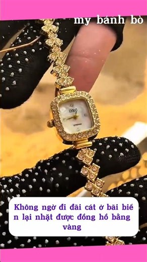 I found a 2 billion VND gold watch while sifting through sand on the beach.