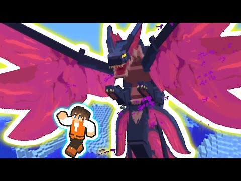 氷河の巨大ドラゴンを倒せ!!空中戦に勝利なるか!?マイクラでマケプレ実況Part8【マインクラフト】