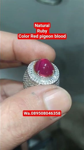 batu permata Ruby Red pigeon blood #ruby #shorts