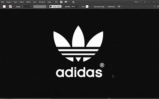 阿迪达斯logo制作|Adobe Illustrator