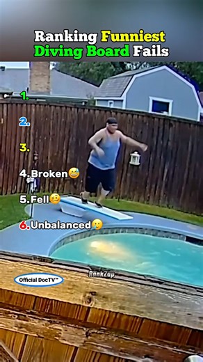 Ranking funniest diving board fails
