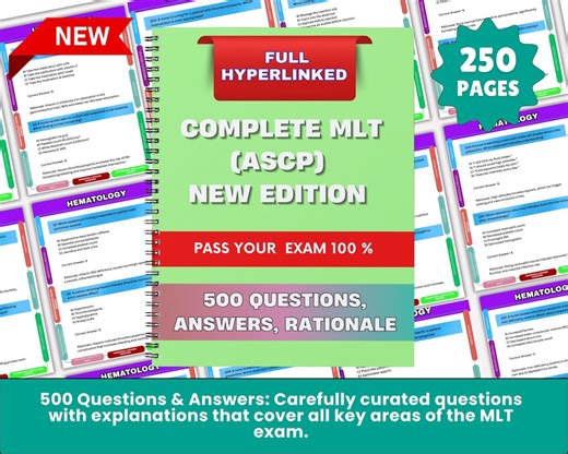 Complete MLT (ASCP) Exam Preparation Guide - New Edition, 500 Q/A Comprehensive Study for Medical Laboratory Technicians Hyperlinked - Etsy Canada