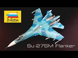 Su-27SM Flanker B Сухой Су-27СМ Фланкер Б FULL BUILD VIDEO with Photo Etche parts 1/72 Zvezda