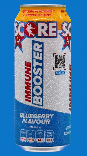 60 reactions · 5 comments | Supercharge your day with our new Score Immune Booster Blueberry! 𢡄 Infused with 500mg of Vitamin C per can, a great source of iron, and completely caffeine-free. Perfect for boosting the whole family's health | Score Energy Drink | Facebook