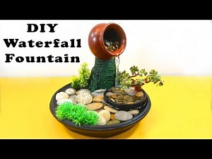 How to make a Waterfall Fountain - DIY Waterfall Using Plastic Bottle and Newspaper