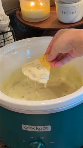 🧀✨ Slow Cooker Queso Blanco ✨🧀 So creamy, cheesy, and a little zesty — the easiest party dip ever! Toss it all in the slow cooker and let the magic happen. 🌽 32 oz Velveeta Queso Blanco, cubed 🥛 1 cup milk 🌶️ ¼ cup jarred jalapeños, chopped 🥄 2 Tbsp jalapeño juice 🫑 7 oz fire-roasted green chiles (undrained) Cook on HIGH for 1.5–2 hours, stirring until smooth. Switch to WARM and serve with tortilla chips or drizzle over tacos | The Magical Slow Cooker