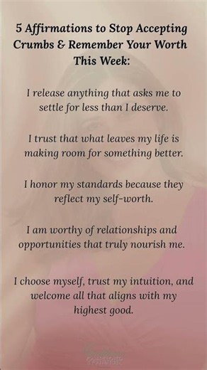5 Self-Love Affirmations to Stop Settling & Raise Your Standards | Feminine Energy Reset