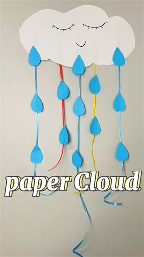 DIY cute paper Cloud #diy #papercraft #autumn #paper #decoration #tutorial #art