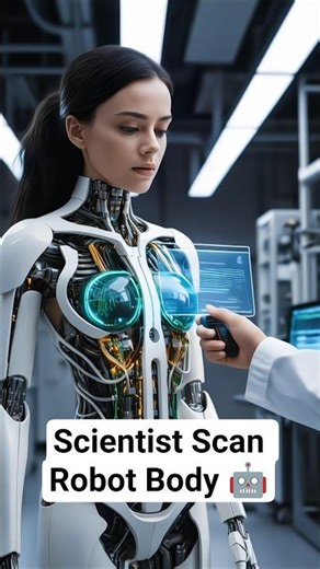Scientist Scan Robot Body 🤖 #robotgirl #robot #humanoidrobot #shorts #jaidmeel #robotics #technology