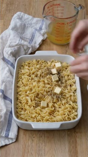 Creamy Baked Buttered Noodles